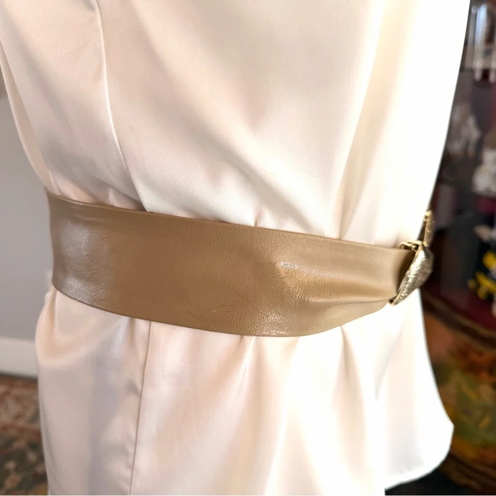 Vintage Gold and Tan Belt